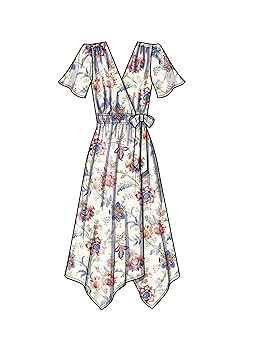 Amazon.com: Simplicity Misses' Midi Wrap Dress Sewing